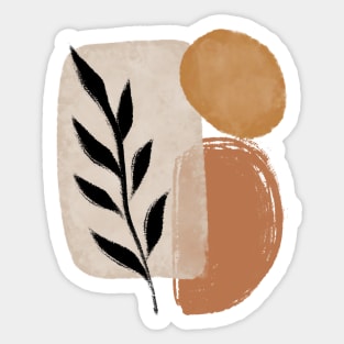 Organic Shapes And Leaves Sticker